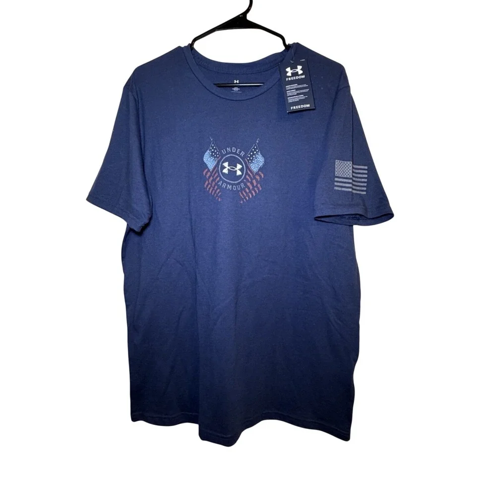 Men's Under Armour Freedom Snake Blue T Shirt Sz M‎ NWT
